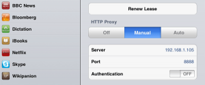 add proxy to iPad