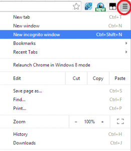 anonymous browsing in Chrome