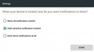 lollipop sensitive notifications