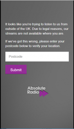 Absolute Radio Blocked